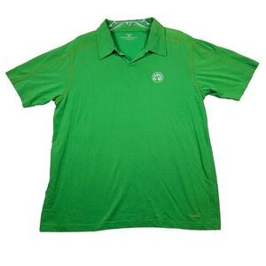Patagonia Polo Shirt Mens Large Short‎ Sleeve  Embroidered Logo Green